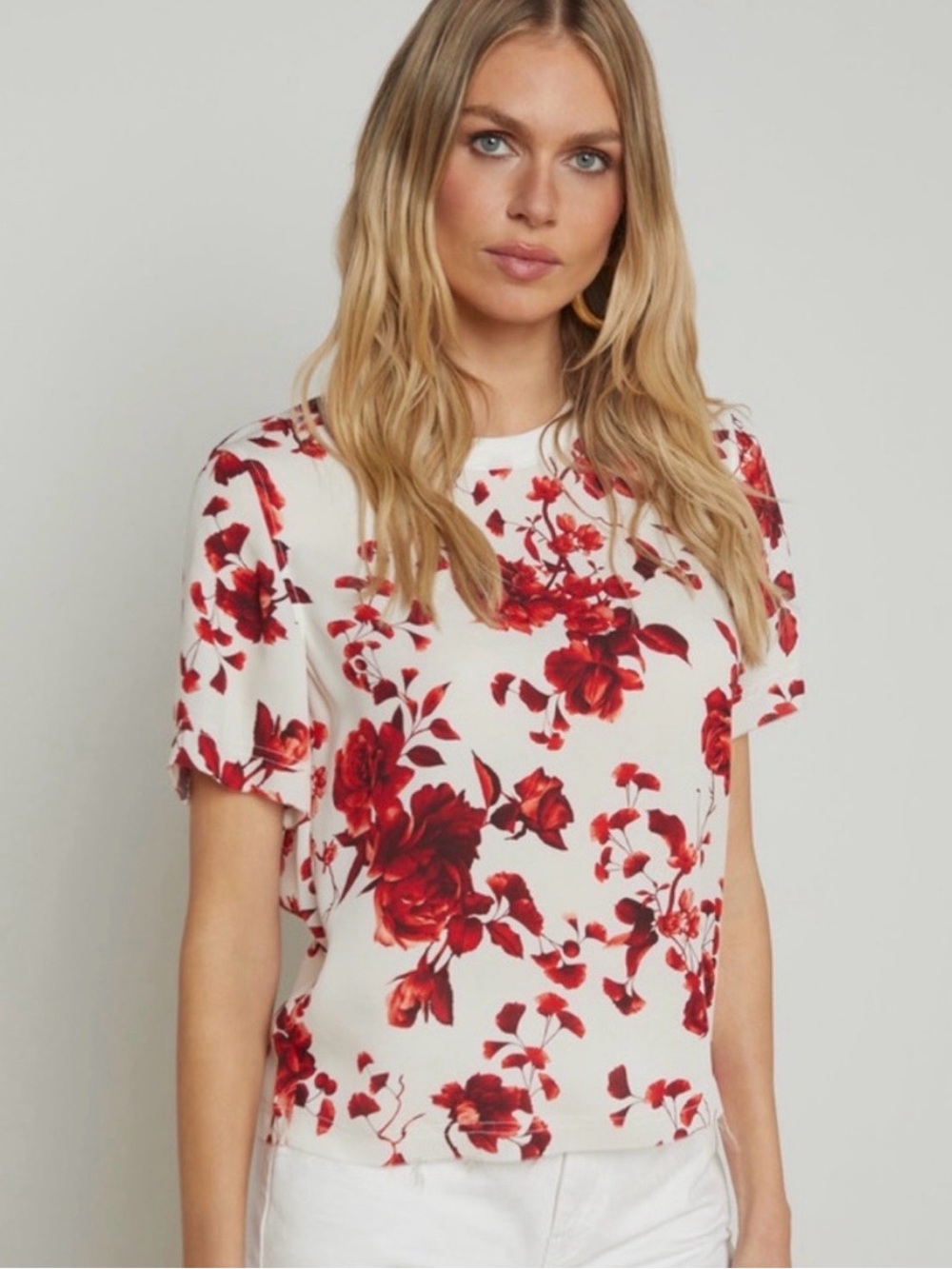 L’Agence Suzette Raw Edge Silk Top